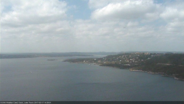 Lake Travis webcam, March 17, 2017 1:45 PM CT