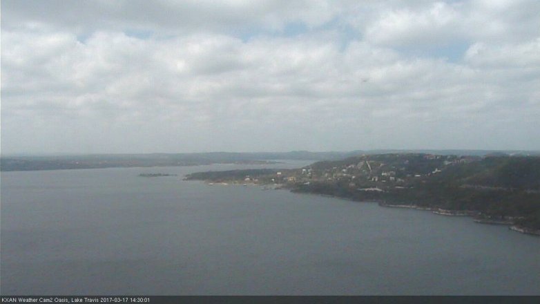 Lake Travis webcam, March 17, 2017 1:50 PM CT
