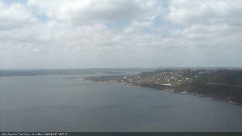 Lake Travis webcam, March 17, 2017 2:05 PM CT