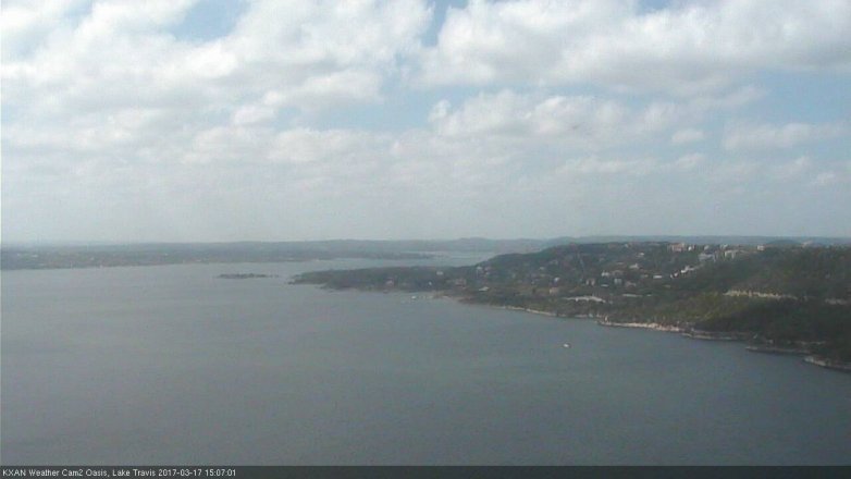 Lake Travis webcam, March 17, 2017 2:25 PM CT