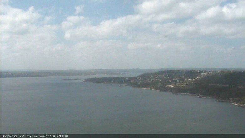 Lake Travis webcam, March 17, 2017 2:30 PM CT