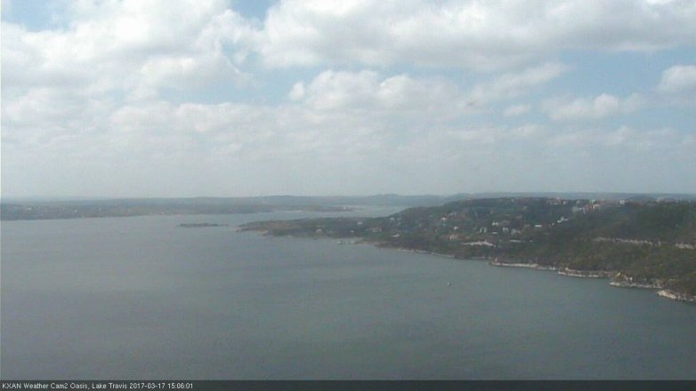 Lake Travis webcam, March 17, 2017 2:35 PM CT