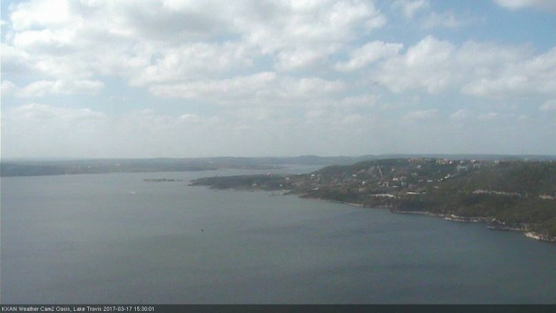 Lake Travis webcam, March 17, 2017 2:45 PM CT