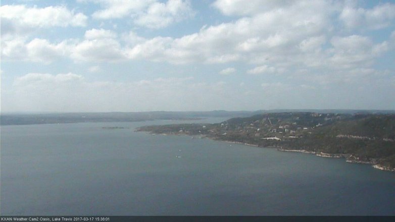 Lake Travis webcam, March 17, 2017 2:50 PM CT