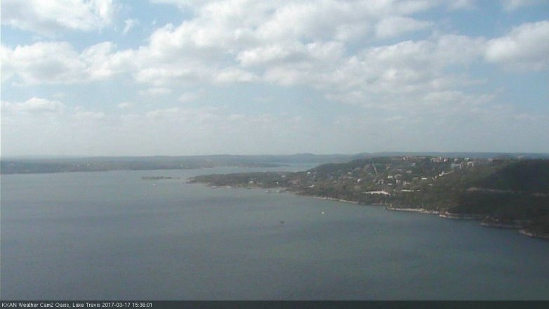 Lake Travis webcam, March 17, 2017 3:00 PM CT