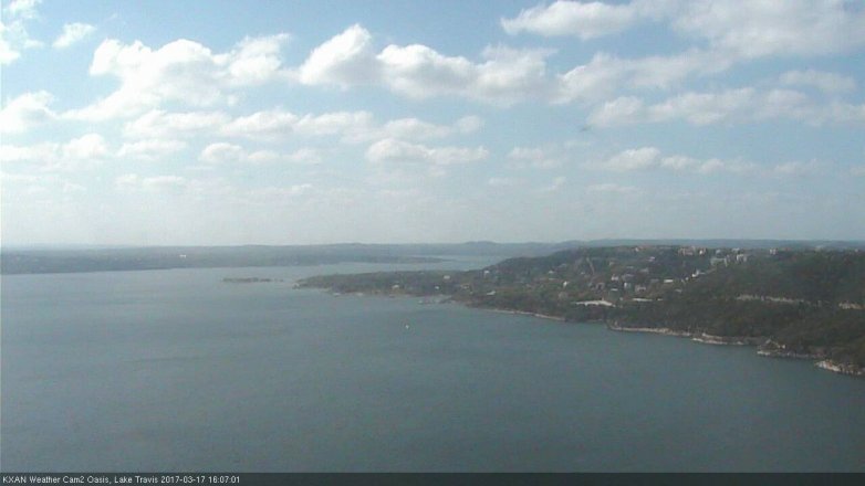 Lake Travis webcam, March 17, 2017 3:20 PM CT