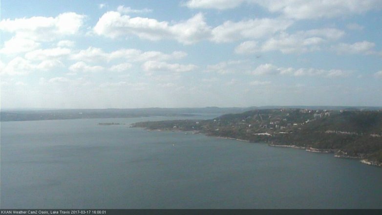 Lake Travis webcam, March 17, 2017 3:30 PM CT