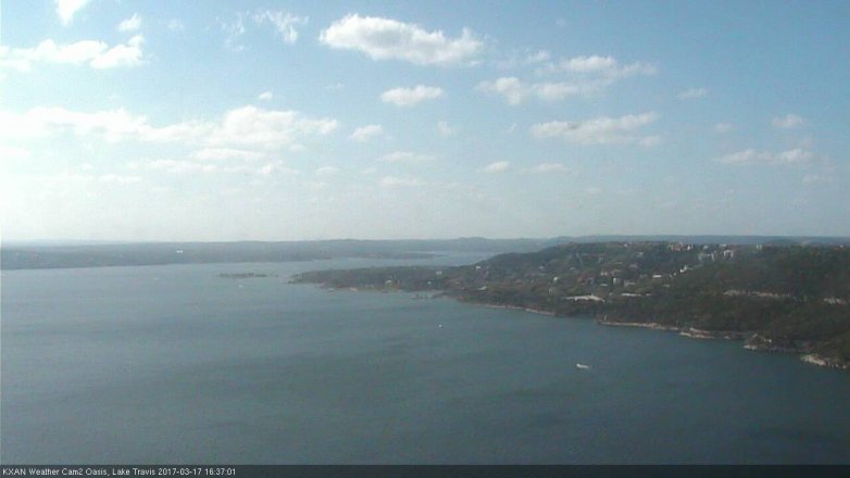 Lake Travis webcam, March 17, 2017 3:40 PM CT