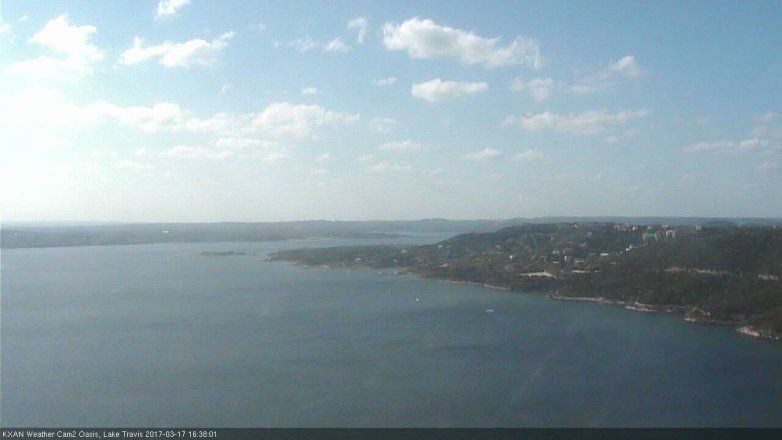 Lake Travis webcam, March 17, 2017 3:55 PM CT