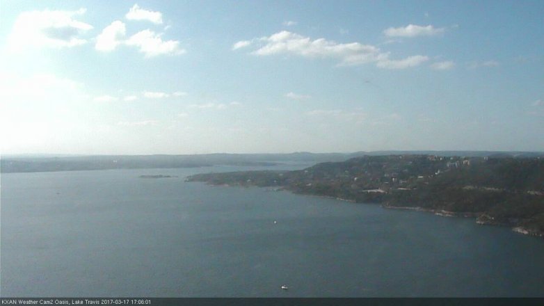 Lake Travis webcam, March 17, 2017 4:15 PM CT