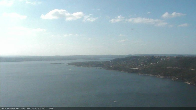 Lake Travis webcam, March 17, 2017 4:25 PM CT