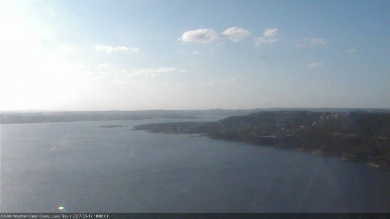 Lake Travis webcam, March 17, 2017 5:40 PM CT