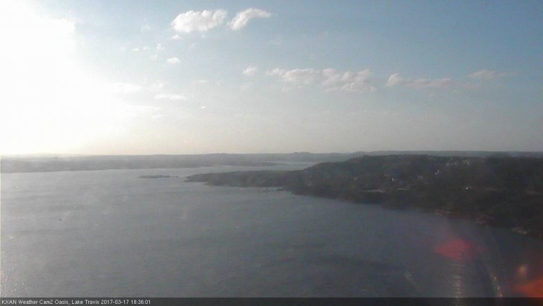 Lake Travis webcam, March 17, 2017 5:45 PM CT