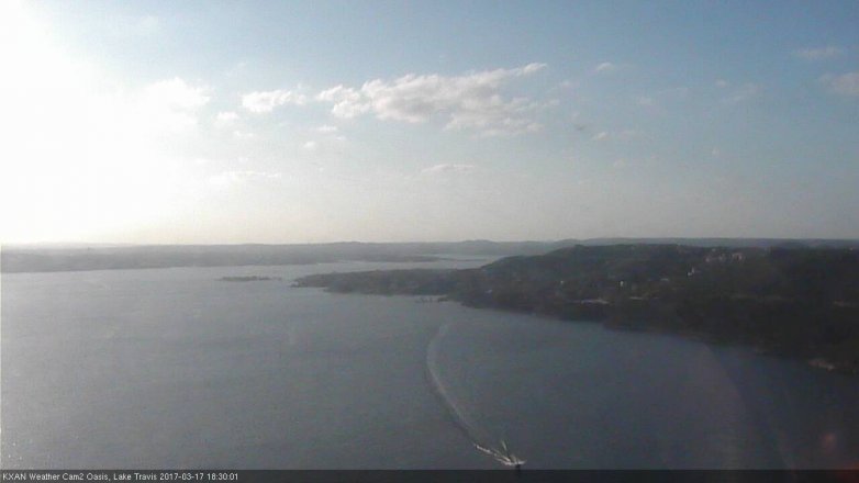 Lake Travis webcam, March 17, 2017 5:55 PM CT