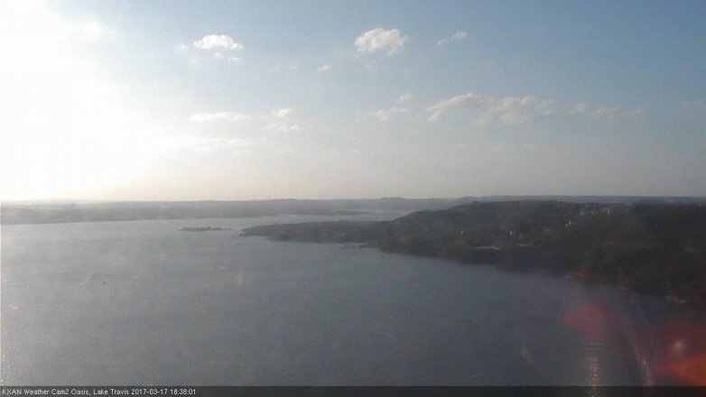 Lake Travis webcam, March 17, 2017 6:05 PM CT