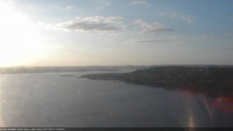 Lake Travis webcam, March 17, 2017 6:10 PM CT