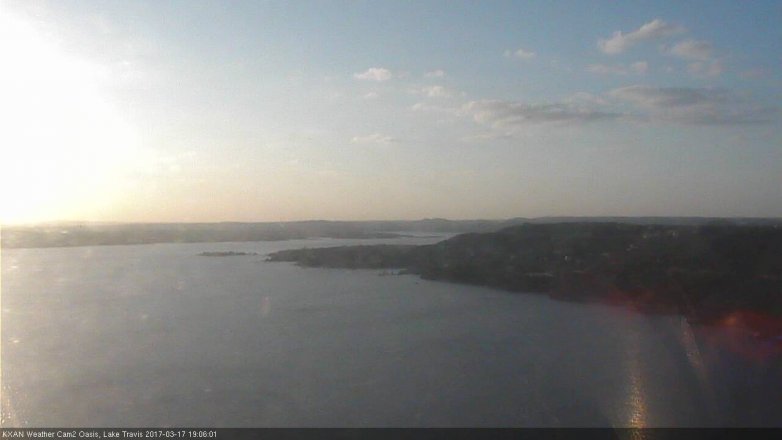 Lake Travis webcam, March 17, 2017 6:15 PM CT