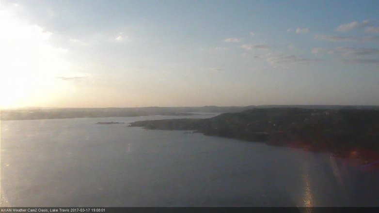 Lake Travis webcam, March 17, 2017 6:20 PM CT