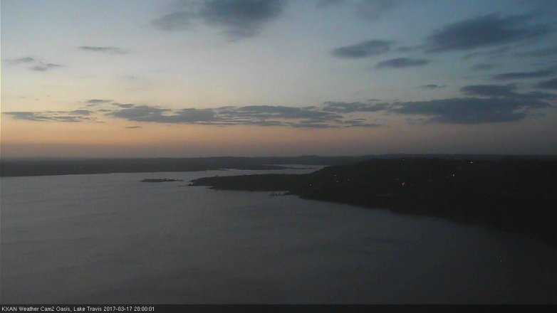 Lake Travis webcam, March 17, 2017 7:05 PM CT