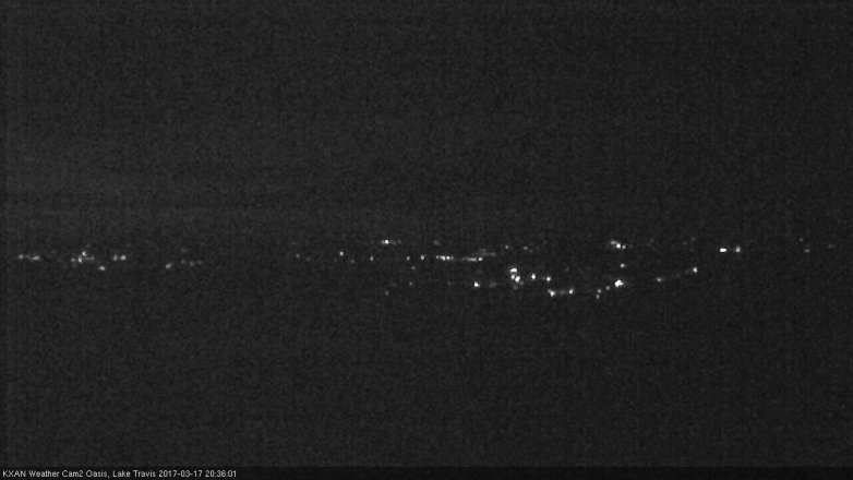 Lake Travis webcam, March 17, 2017 8:00 PM CT