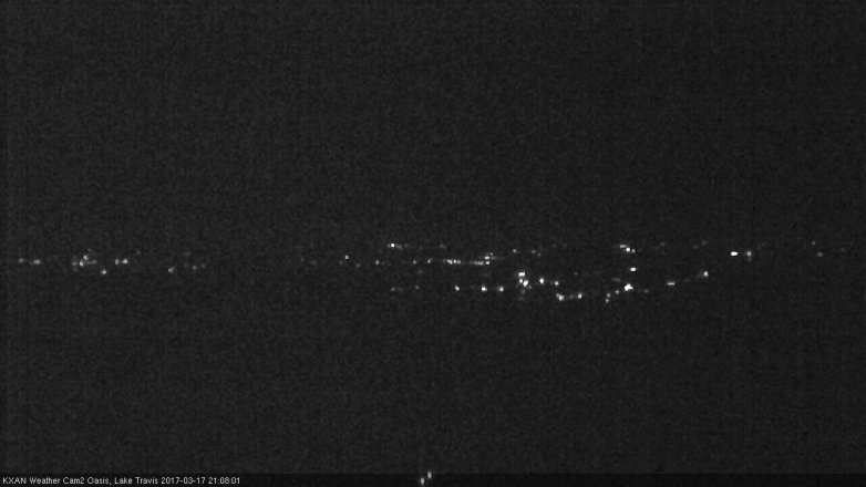 Lake Travis webcam, March 17, 2017 8:20 PM CT