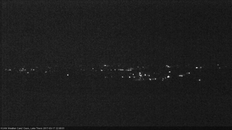 Lake Travis webcam, March 17, 2017 9:20 PM CT
