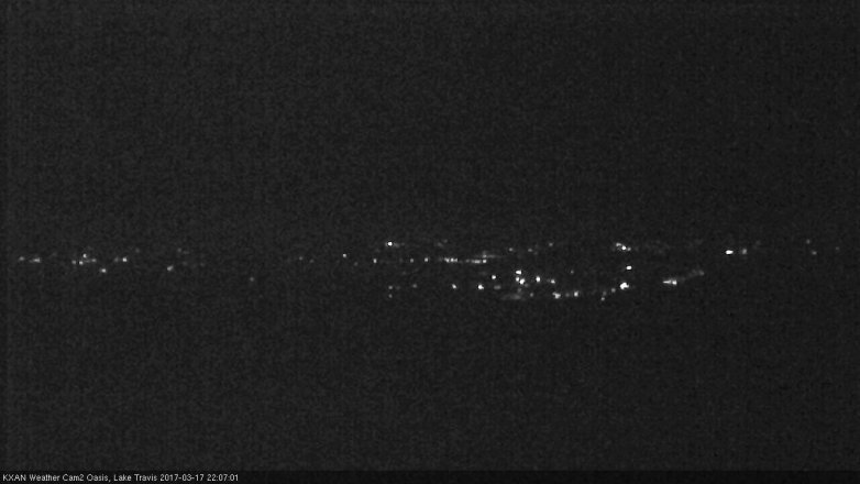 Lake Travis webcam, March 17, 2017 9:25 PM CT