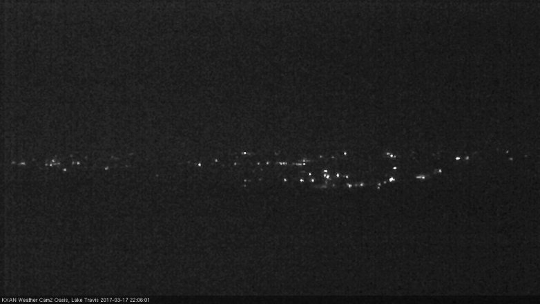 Lake Travis webcam, March 17, 2017 9:30 PM CT