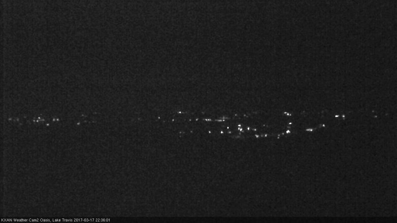 Lake Travis webcam, March 17, 2017 9:40 PM CT