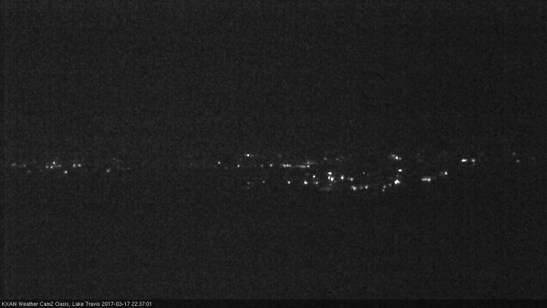 Lake Travis webcam, March 17, 2017 9:55 PM CT