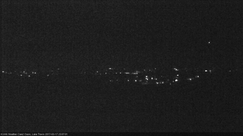 Lake Travis webcam, March 17, 2017 10:10 PM CT