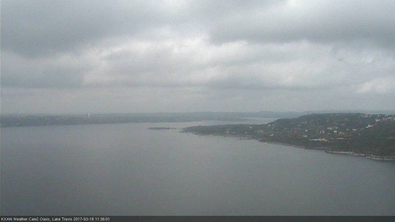 Lake Travis webcam, March 18, 2017 10:50 AM CT