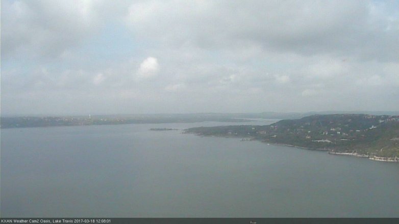 Lake Travis webcam, March 18, 2017 11:20 AM CT