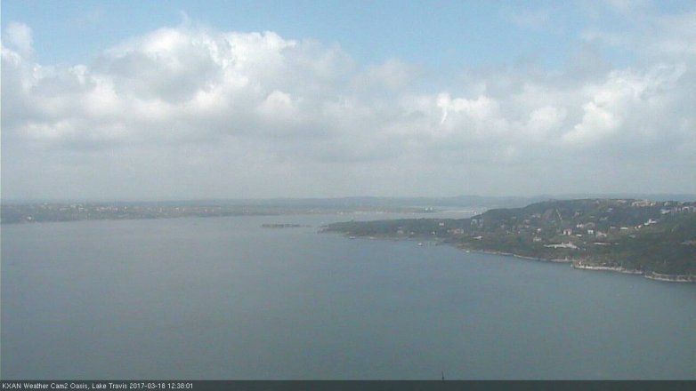 Lake Travis webcam, March 18, 2017 11:50 AM CT
