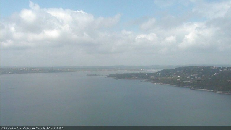 Lake Travis webcam, March 18, 2017 12:00 PM CT