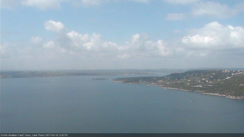Lake Travis webcam, March 18, 2017 12:25 PM CT