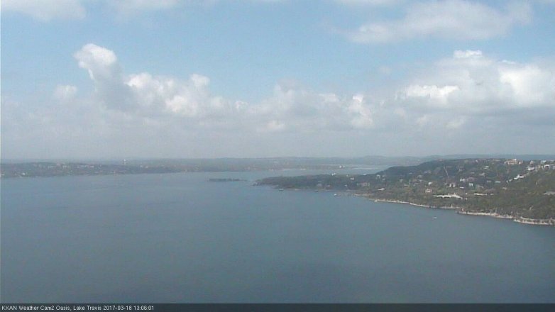 Lake Travis webcam, March 18, 2017 12:30 PM CT