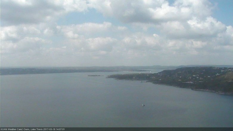 Lake Travis webcam, March 18, 2017 1:15 PM CT