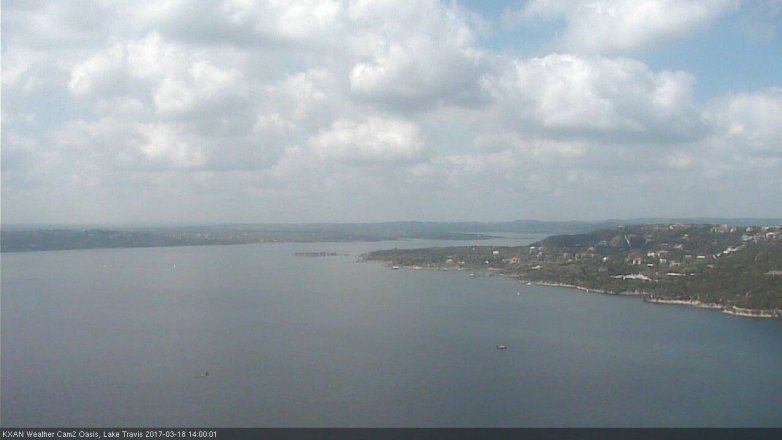 Lake Travis webcam, March 18, 2017 1:20 PM CT