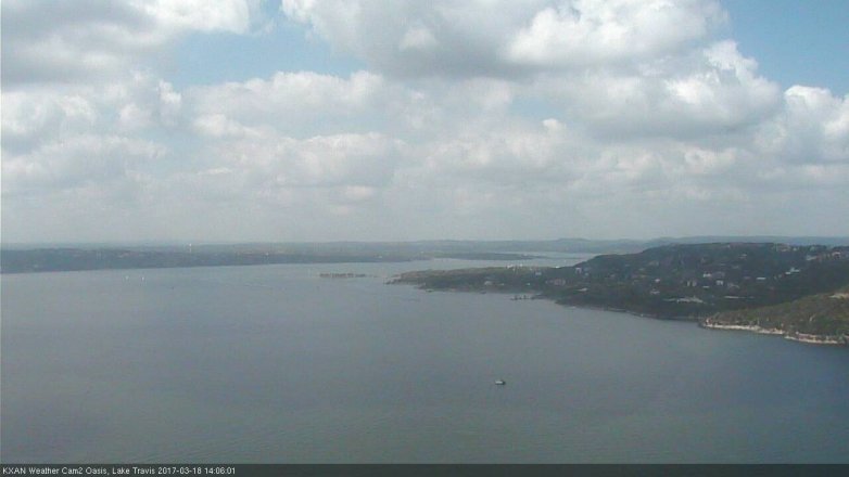 Lake Travis webcam, March 18, 2017 1:30 PM CT