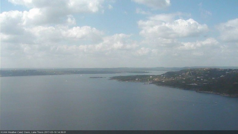 Lake Travis webcam, March 18, 2017 1:50 PM CT
