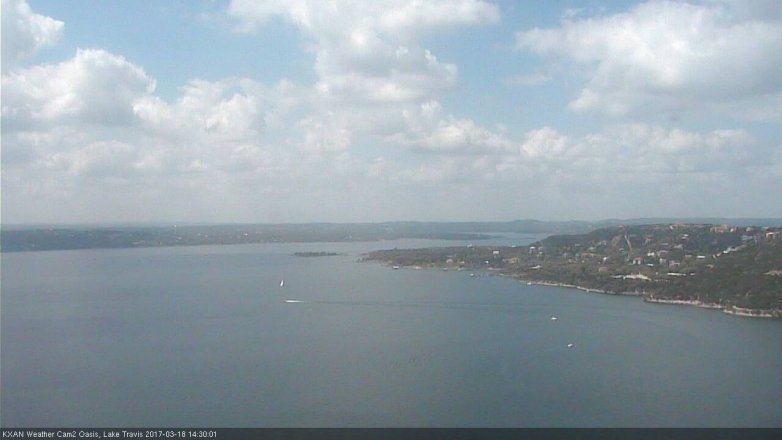 Lake Travis webcam, March 18, 2017 1:55 PM CT