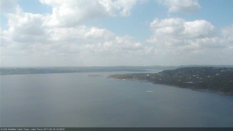 Lake Travis webcam, March 18, 2017 2:10 PM CT