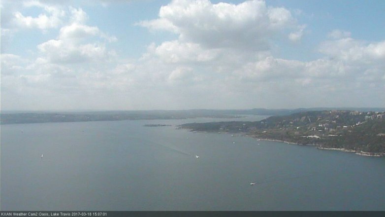 Lake Travis webcam, March 18, 2017 2:15 PM CT