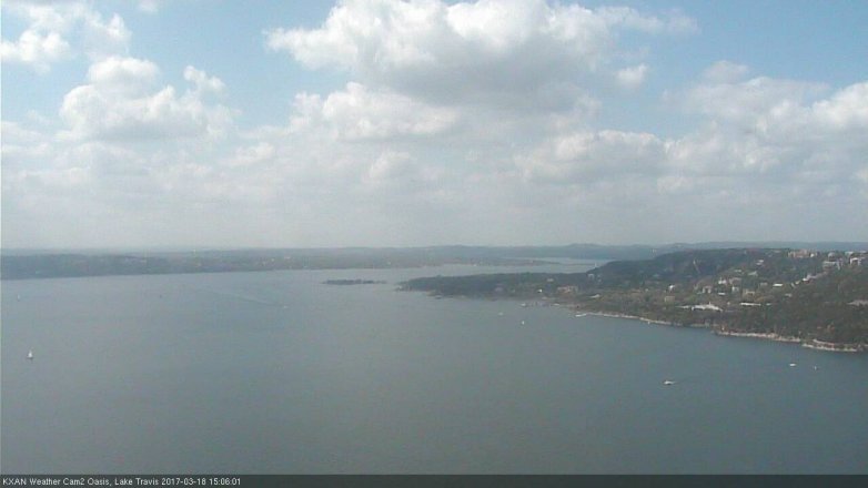 Lake Travis webcam, March 18, 2017 2:35 PM CT