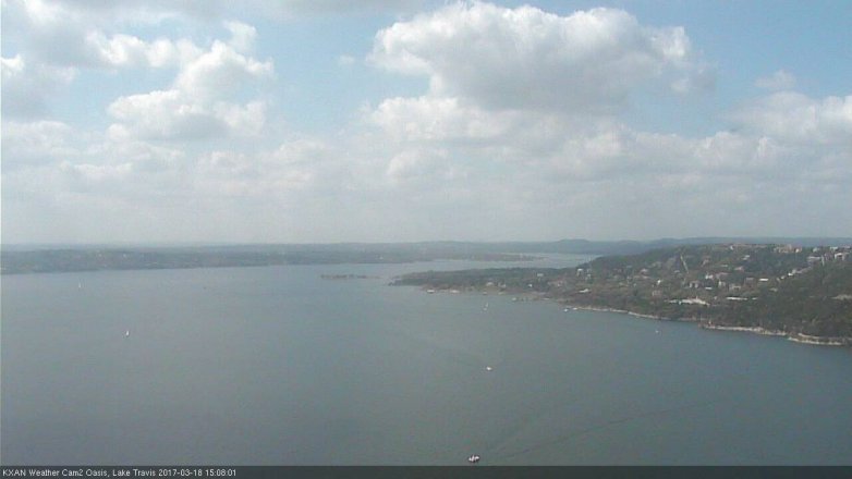 Lake Travis webcam, March 18, 2017 2:40 PM CT