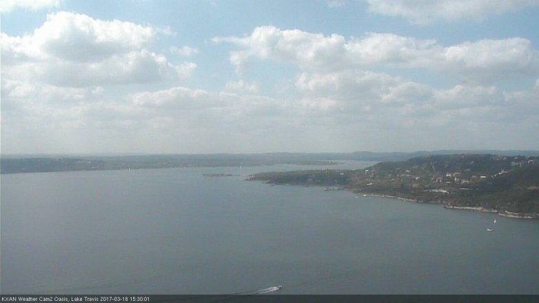 Lake Travis webcam, March 18, 2017 2:55 PM CT