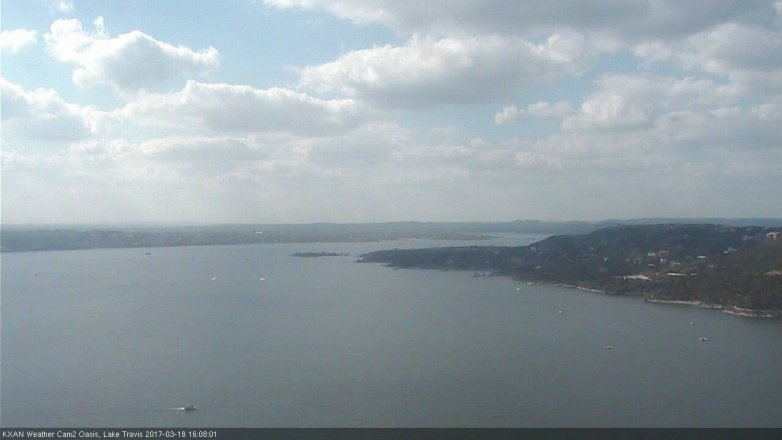 Lake Travis webcam, March 18, 2017 3:20 PM CT