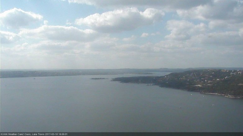 Lake Travis webcam, March 18, 2017 3:30 PM CT
