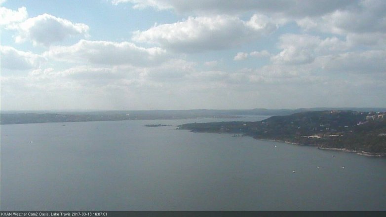 Lake Travis webcam, March 18, 2017 3:35 PM CT